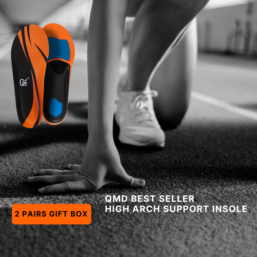 【2 Pairs】Plantar Fasciitis Insoles for Heavy Duty Support, High Arch Orthotic Inserts, 240+lbs, Orange